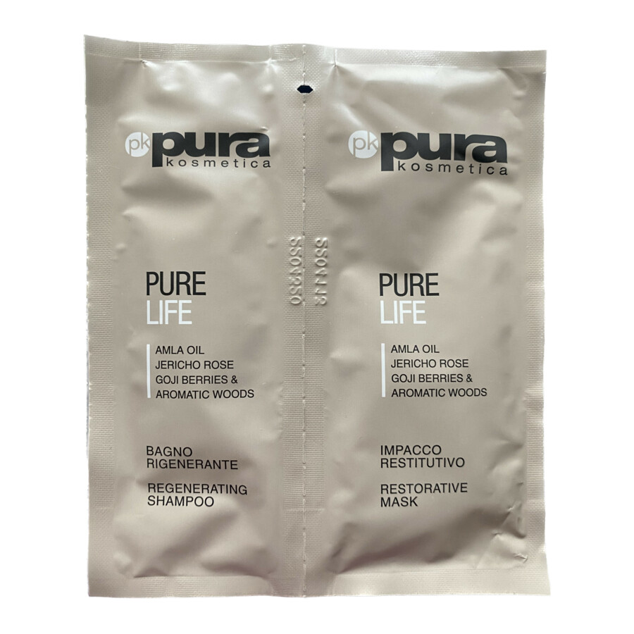Pura Kosmetica Pure Life Šampoon ja Mask reisipakk 2